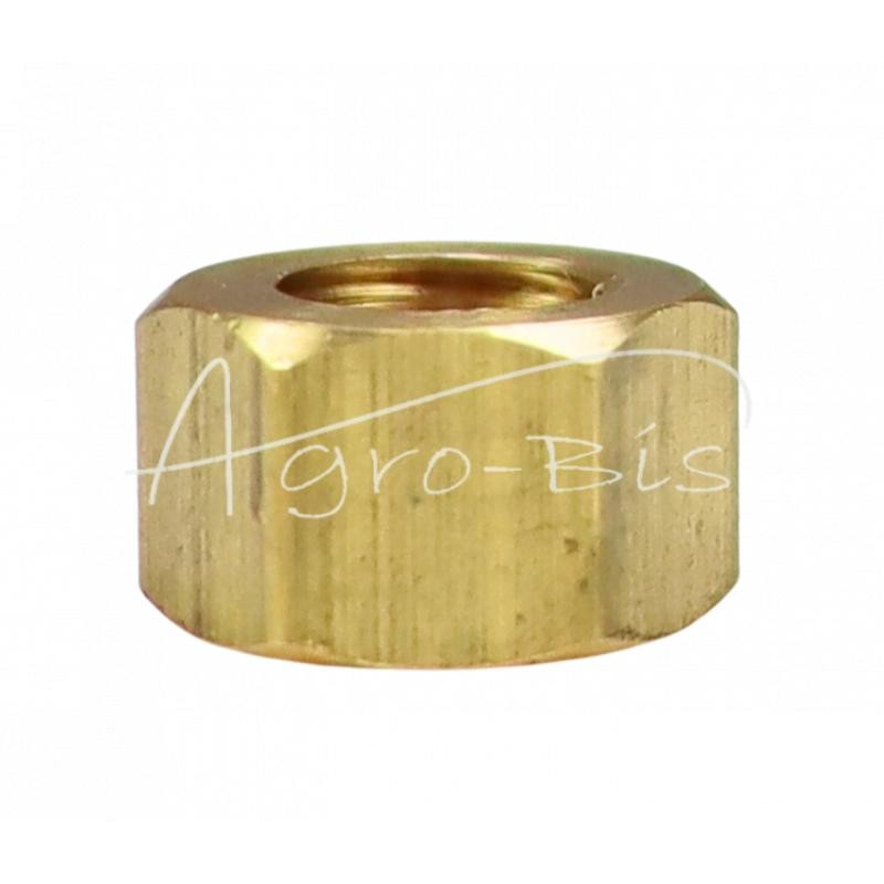 20 vnt - MF duslintuvo alkūnės veržlė 3/8 UNF, žalvarinė, poliruota - 376448X1