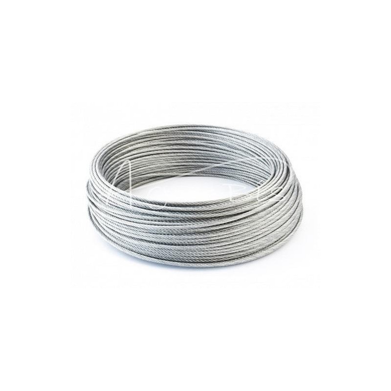 50 vnt - Cinkuoto plieno trosas 6x7, 2 mm skersmens - LINKA2