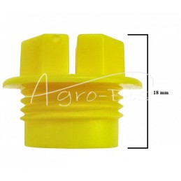 50 vnt - Plastikinis dangtelis su išoriniu sriegiu M18x1,5 geltonas , - KOR-18GZ-N