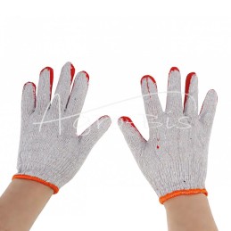 50 vnt - Megztos pirštinės su latekso danga ir rankogaliu, raudonos - 70040501