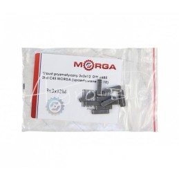 50 vnt - Prizminis raktas 3x3x12 DIN 6885 plienas C45 MORGA - 3x3x12M