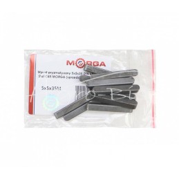 50 vnt - Prizminis raktas 5x5x35 DIN 6885 plienas C45 MORGA - 5x5x35M