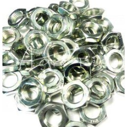 50 vnt - Žema šešiakampė veržlė M14x1.5 DIN439B baltai cinkuota vandens pompa 50506110 Ursus C-330 C-360 - 5423062/1