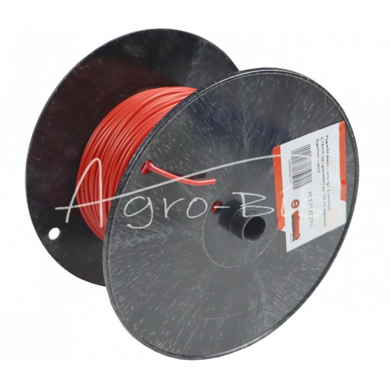 50 vnt - Elektros kabelis LgY-S instaliacijos kabelis 0,75 mm raudonas Premium ELMOT - PE0.75ZCZPEL