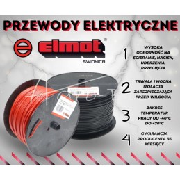 50 vnt - Elektros kabelis LgY-S instaliacijos laidas 0,75 mm geltonas Premium ELMOT - PE0.75ZZPEL