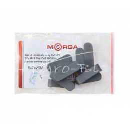 50 vnt - Prizminis raktas 8x7x25 DIN 6885 plienas C45 MORGA - 8x7x25M