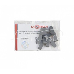 50 vnt - Prizminis raktas 6x6x16 DIN 6885 plienas C45 MORGA - 6x6x16M