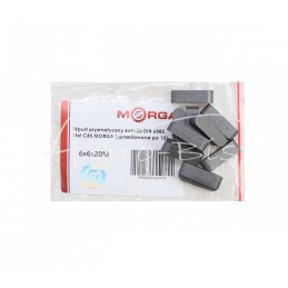50 vnt - Prizminis raktas 6x6x20 DIN 6885 plienas C45 MORGA - 6x6x20M