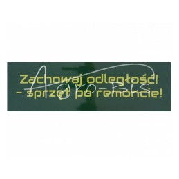 50 vnt - Lipdukas „LAIKYKITE ĮRANGĄ ATSTUMĄ PO RENOVACIJOS“ interjero tema - OZ