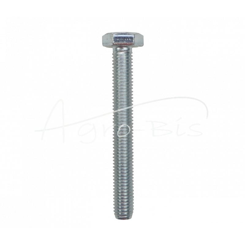 50 vnt - Šešiakampė galvutė, pilnas sriegis, M10x80, 8.8 klasė, DIN933, baltai cinkuotas - M10x80 DIN933