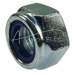 50 vnt - Savisriegė veržlė M20x2,5 su poliamido įdėklu, 8 klasė, DIN985, baltai cinkuota - M20x2.5/S