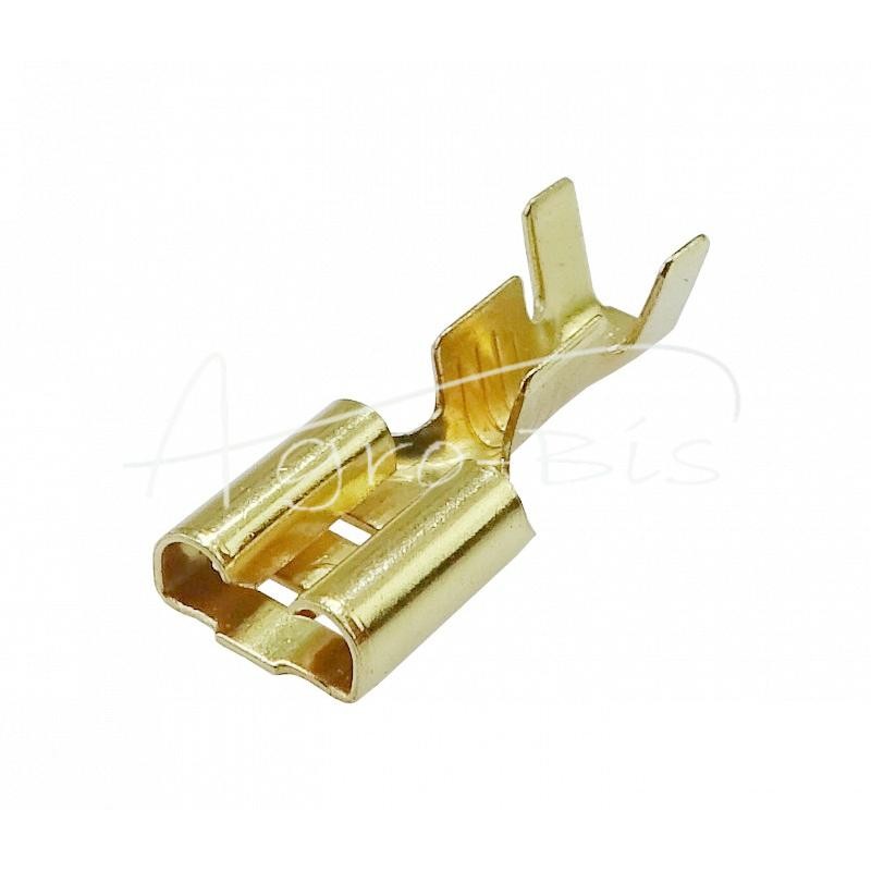 300 vnt - F-2.5 moteriškas lizdas su jungtimi 6.3x0.8 1.0-2.5 GB0.38 L19.2 ELMOT, - F-2.5