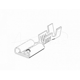 300 vnt - F-2.5 moteriškas lizdas su jungtimi 6.3x0.8 1.0-2.5 GB0.38 L19.2 ELMOT, - F-2.5