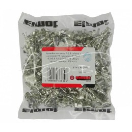 300 vnt - F-2.5 moteriškas lizdas su FZ fiksatoriumi, alavuotas, 6.3x0.8, 1.0-2.5 GB0.38 L19.2 ELMOT, - F-2.5SUSN