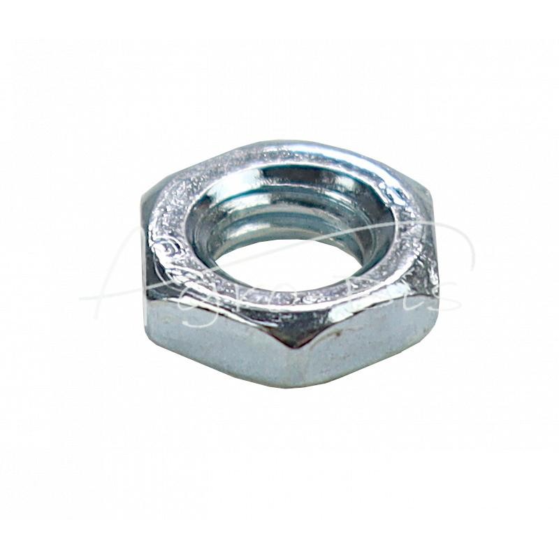 100 vnt - Žema šešiakampė veržlė M6x1 DIN439 baltai cinkuota - M6 DIN439