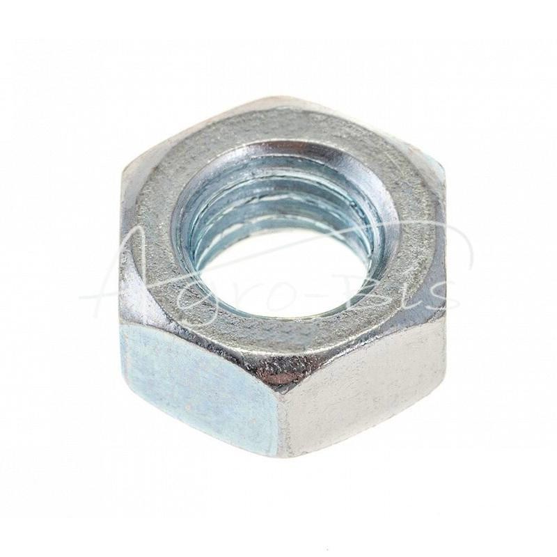 100 vnt - Šešiakampė veržlė M6x1, 8.8 klasė, DIN934, baltai cinkuota - M6 DIN934