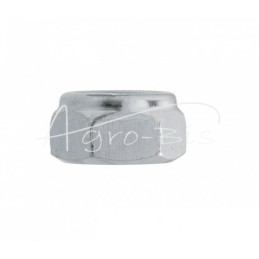 100 vnt - Savisriegė veržlė M5 su poliamido įdėklu DIN985, baltai cinkuota - M5 DIN985