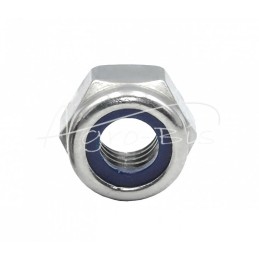 100 vnt - M4 savaime užsifiksuojanti veržlė su poliamido įdėklu DIN985, baltai cinkuota - M4 DIN985