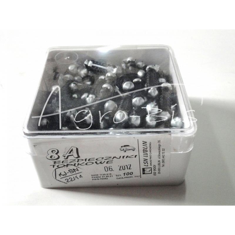 100 vnt - Cilindrinis saugiklis 8A - BT8A