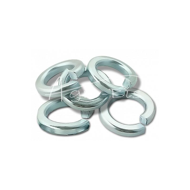 100 vnt - Spyruoklinė poveržlė M12 DIN127 baltai cinkuota - PM12