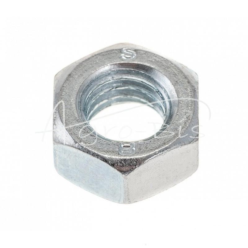 100 vnt - Šešiakampė veržlė M10x1.5 8.8 klasė DIN934 baltai cinkuota 5423034/7 - M10 DIN934