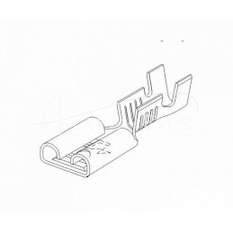 100 vnt - F-2.5 moteriškas lizdas su FZ 6.3x0.8 1.0-2.5 GB0.35 L19.2 fiksatoriumi ELMOT, - F-2.5U