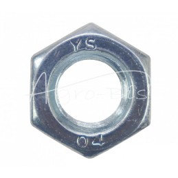 100 vnt - Žema šešiakampė veržlė M8x1.25 DIN439 baltai cinkuota - M8 DIN439