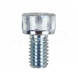 100 vnt - Varžtas su šešiakampiu antgaliu, cilindrinė galvutė M6x10 DIN912 8.8 klasė, baltai cinkuotas - HAN00810