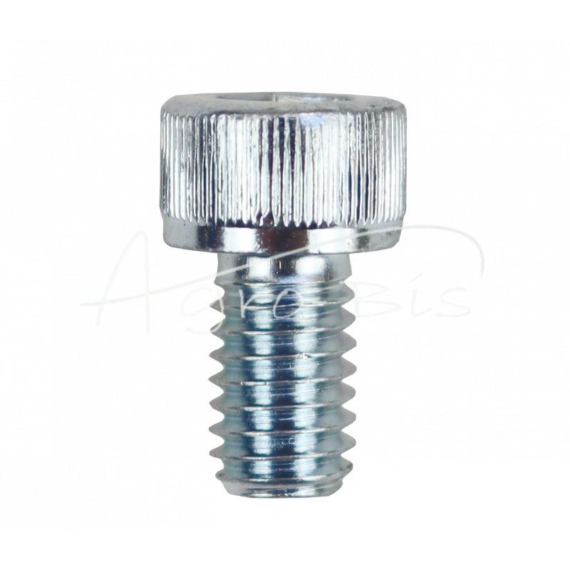 100 vnt - Varžtas su šešiakampiu antgaliu, cilindrinė galvutė M6x10 DIN912 8.8 klasė, baltai cinkuotas - HAN00810