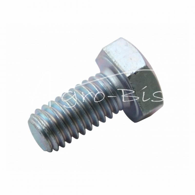 100 vnt - Šešiakampė galvutė, pilnas sriegis, M6x12, 8.8 klasė, DIN933, baltai cinkuotas, 5421065/4 C-360 - 5421063/9