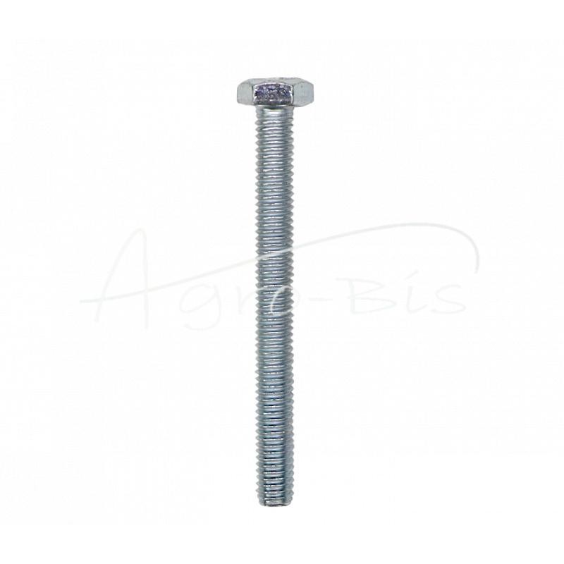 100 vnt - Šešiakampė galvutė, pilnas sriegis, M6x60, 8.8 klasė, DIN933, baltai cinkuotas - M6x60