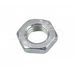 100 vnt - Žemo šešiakampio veržlė M12x1,5 smulkaus žingsnio DIN439, baltai cinkuota - M12x1,5d