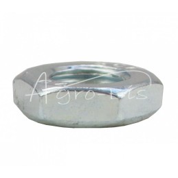 100 vnt - Žemo šešiakampio veržlė M12x1,5 smulkaus žingsnio DIN439, baltai cinkuota - M12x1,5d