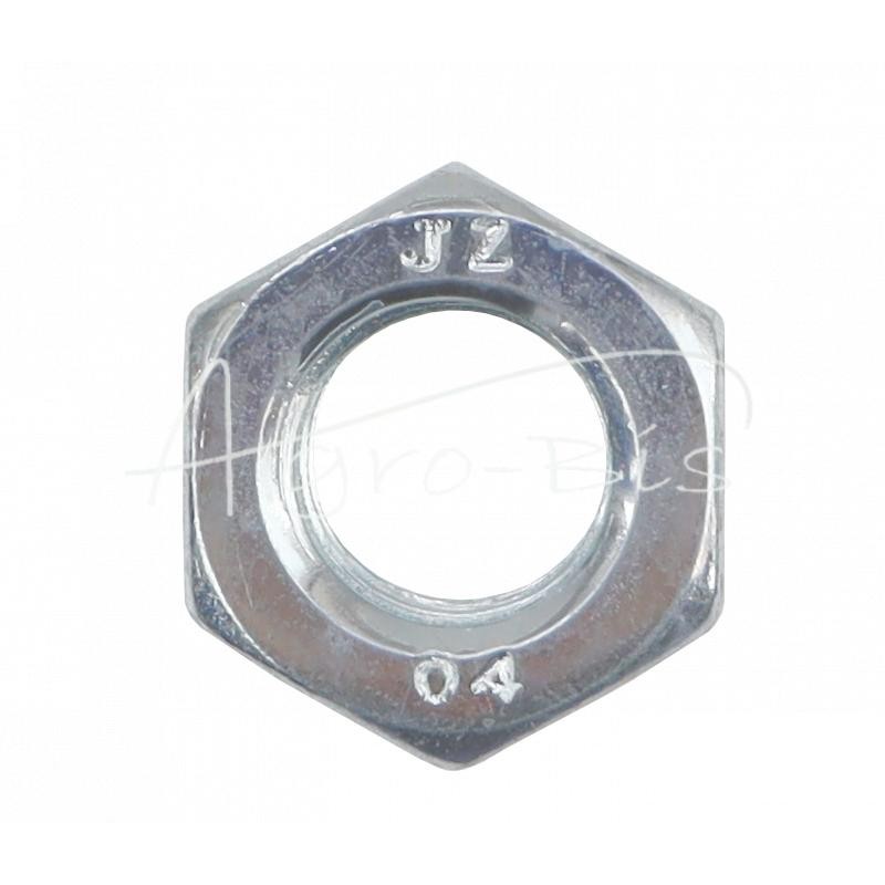 100 vnt - Žema šešiakampė veržlė M14x2 DIN439 baltai cinkuota - M14x2