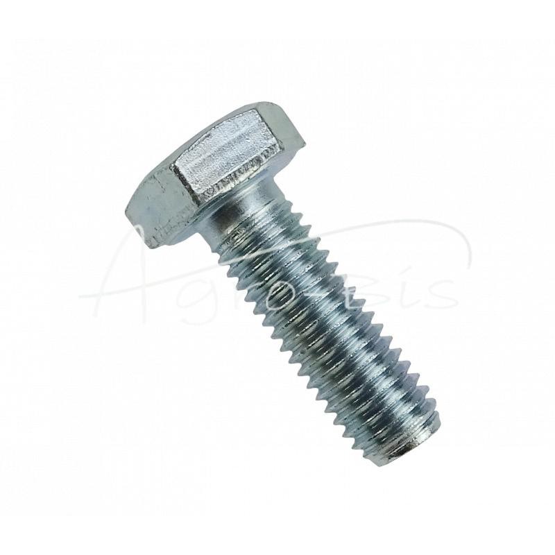 100 vnt - Šešiakampė galvutė, pilnas sriegis, M10x30, 8.8 klasė, DIN933, baltai cinkuotas - HAN00660