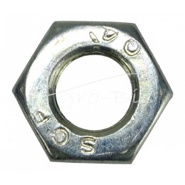100 vnt - Žemo šešiakampio formos veržlė M10x1, labai smulkaus žingsnio, DIN439, baltai cinkuota - vožtuvo reguliavimas C-385 - 