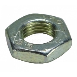 100 vnt - Žemo šešiakampio formos veržlė M10x1, labai smulkaus žingsnio, DIN439, baltai cinkuota - vožtuvo reguliavimas C-385 - 