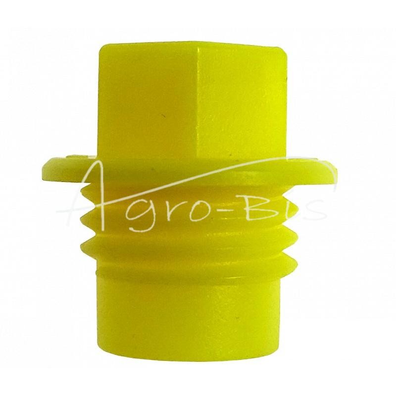 100 vnt - Plastikinis dangtelio kamštis su išoriniu sriegiu M12x1.5 geltonas - KOR-12GZ-N/1,5