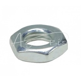 100 vnt - Žema šešiakampė veržlė M10x1.5 DIN439, baltai cinkuota - sankabos reguliavimo varžtai Ursus C-330 - 5423131/2