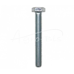 100 vnt - Šešiakampė galvutė, pilnas sriegis, M8x60, 8.8 klasė, DIN933, baltai cinkuotas - M8X60