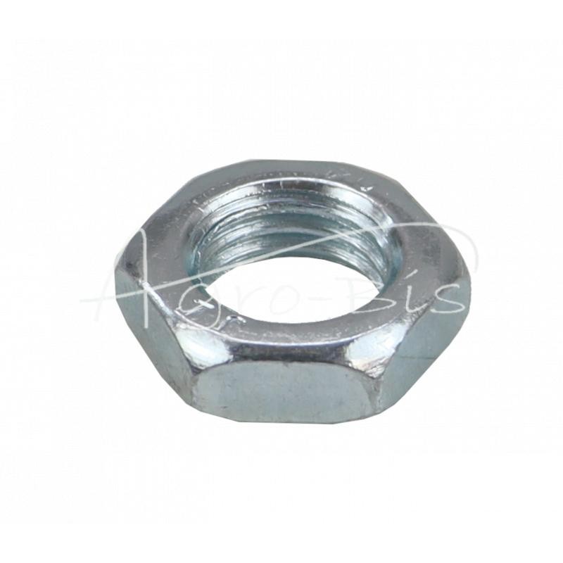 100 vnt - Žema šešiakampė veržlė M16x2 DIN439 baltai cinkuota - M16x2