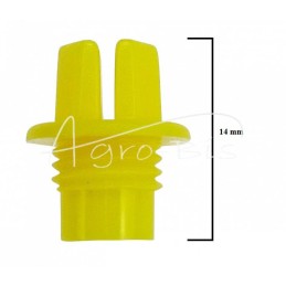 100 vnt - Plastikinis dangtelis su išoriniu sriegiu M8x1 geltonas - KOR-8GZ-N