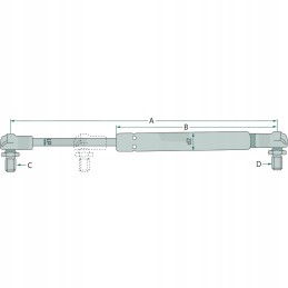 Stabilus dujų pavara 856 xl durelių korpusui