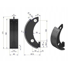 Stabdžių trinkelių komplektas 2 2 c 330 originalus Ursus