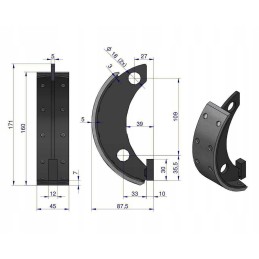 Stabdžių trinkelių komplektas 2 2 c 330 originalus Ursus