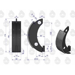 Stabdžių trinkelių komplektas C 330 originalus Ursus