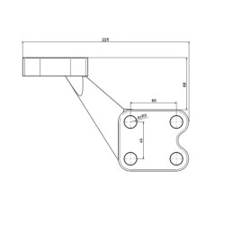 Kairysis vairo stiprintuvo svirtis su 2 skylėmis Ursus C-330 C-360