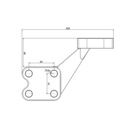 Dešiniojo vairo sukimo svirtis, 2 skylių, vairo stiprintuvas Ursus C-330 C-360