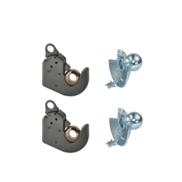 Dviejų II kategorijos suvirinimo kablių rinkinys + du 56x28 kėlimo rutuliai su flanšu