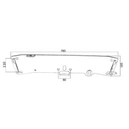 Pilnas laikiklis Ursus C-330 C-360 skersiniam cilindrui, apvali ašis